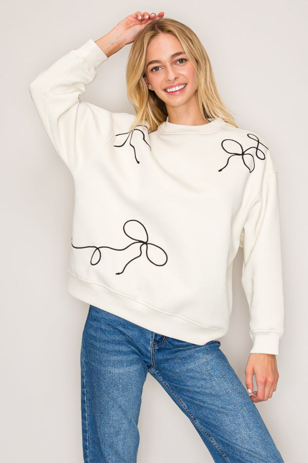 Knot Embroidery Sweatshirt