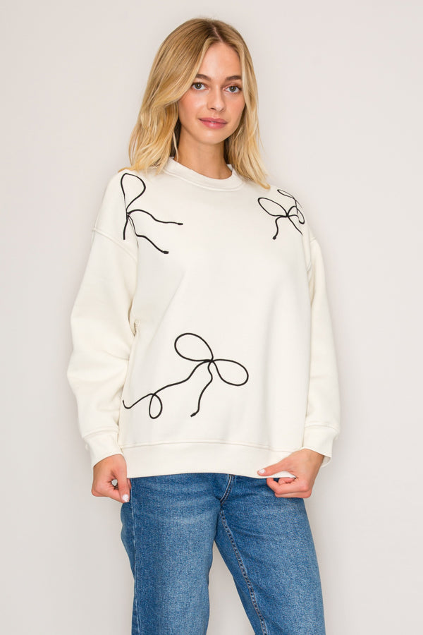 Knot Embroidery Sweatshirt