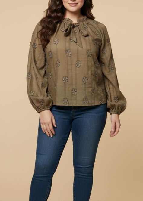 Embroidered Flower Top