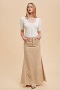 Tencel Frayed Mermaid Skirt