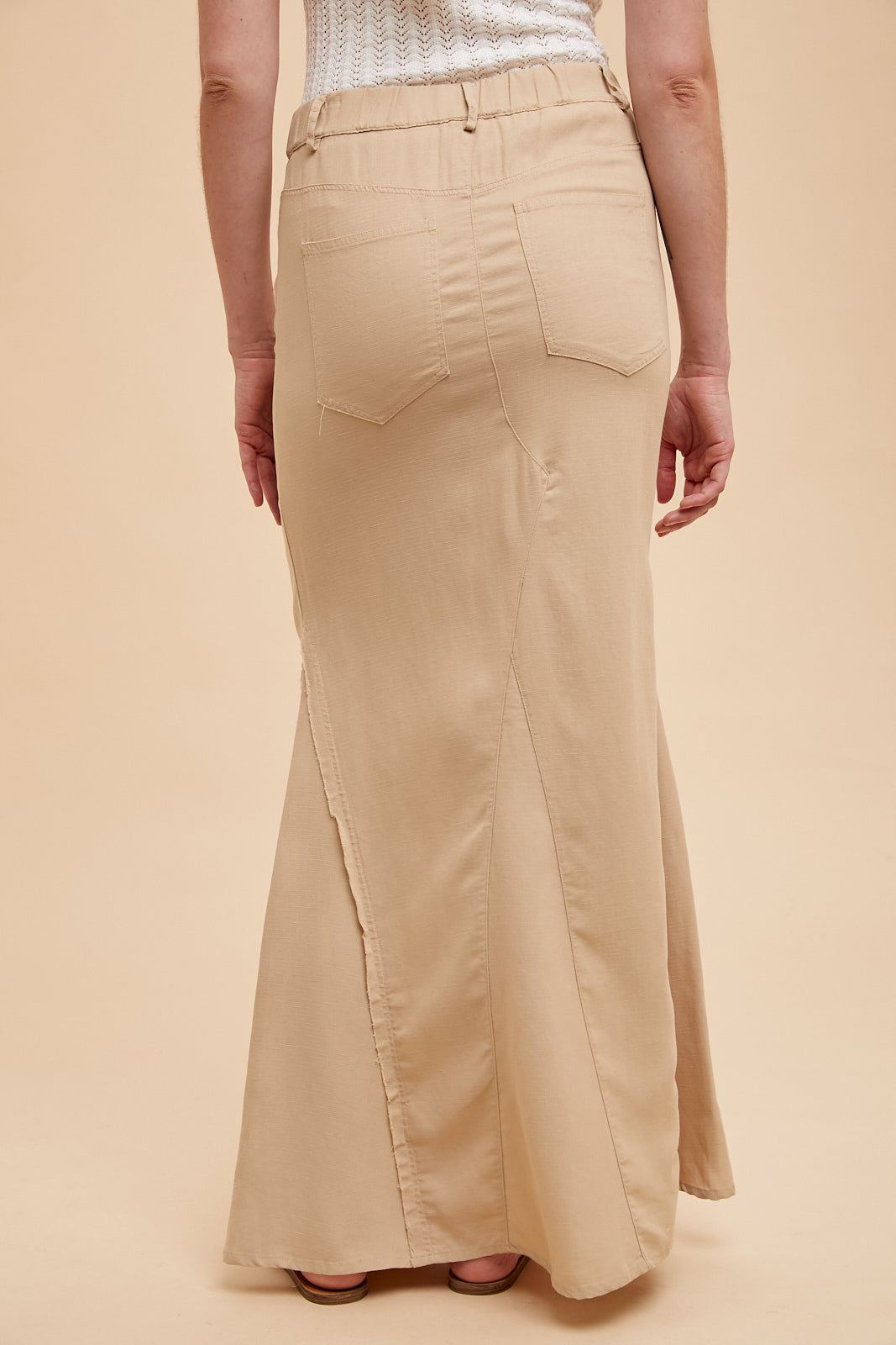 Tencel Frayed Mermaid Skirt