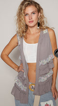 Ruffle Detailed Vest