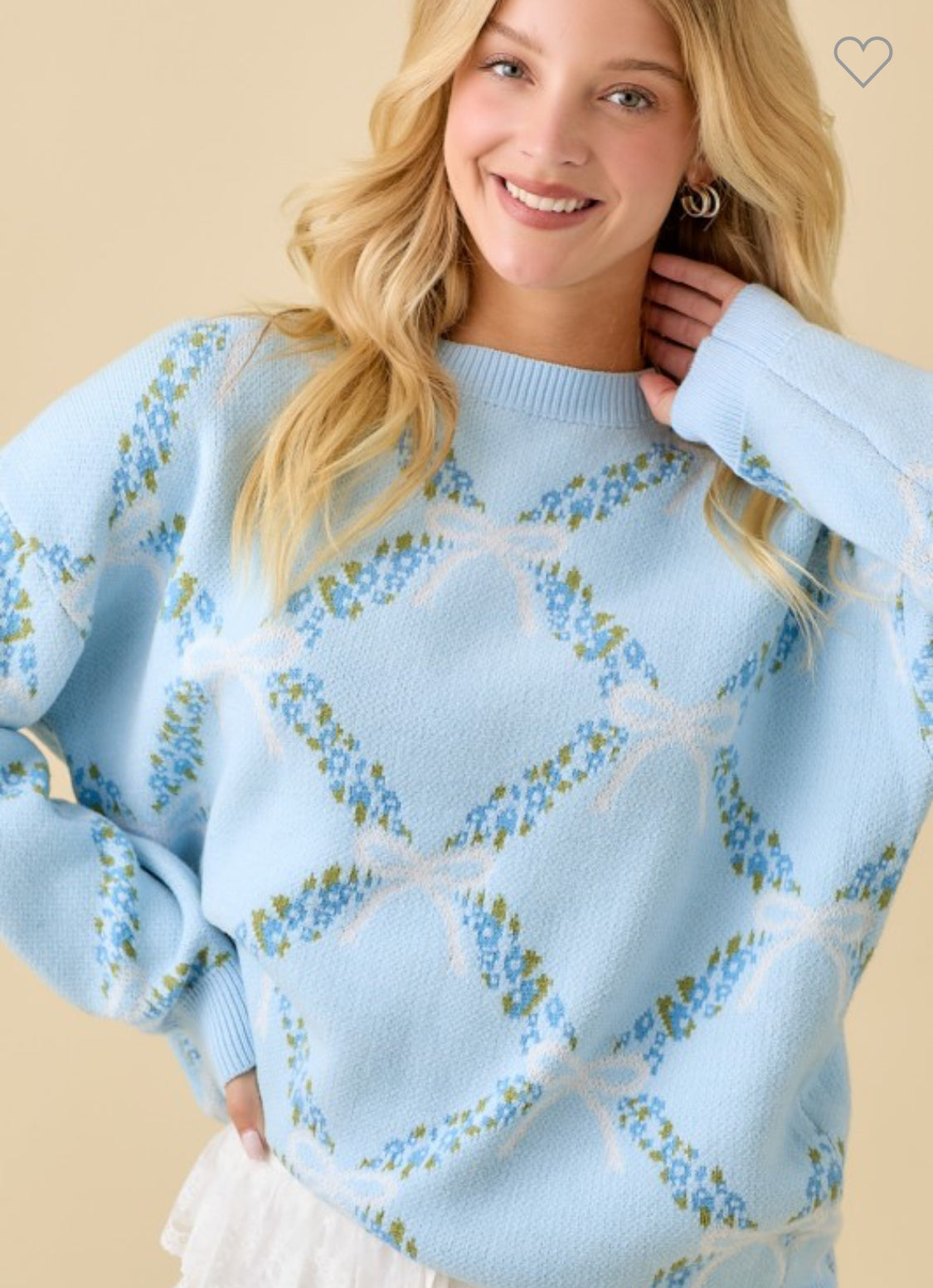 Coquette Ribbon and Floral Sweater