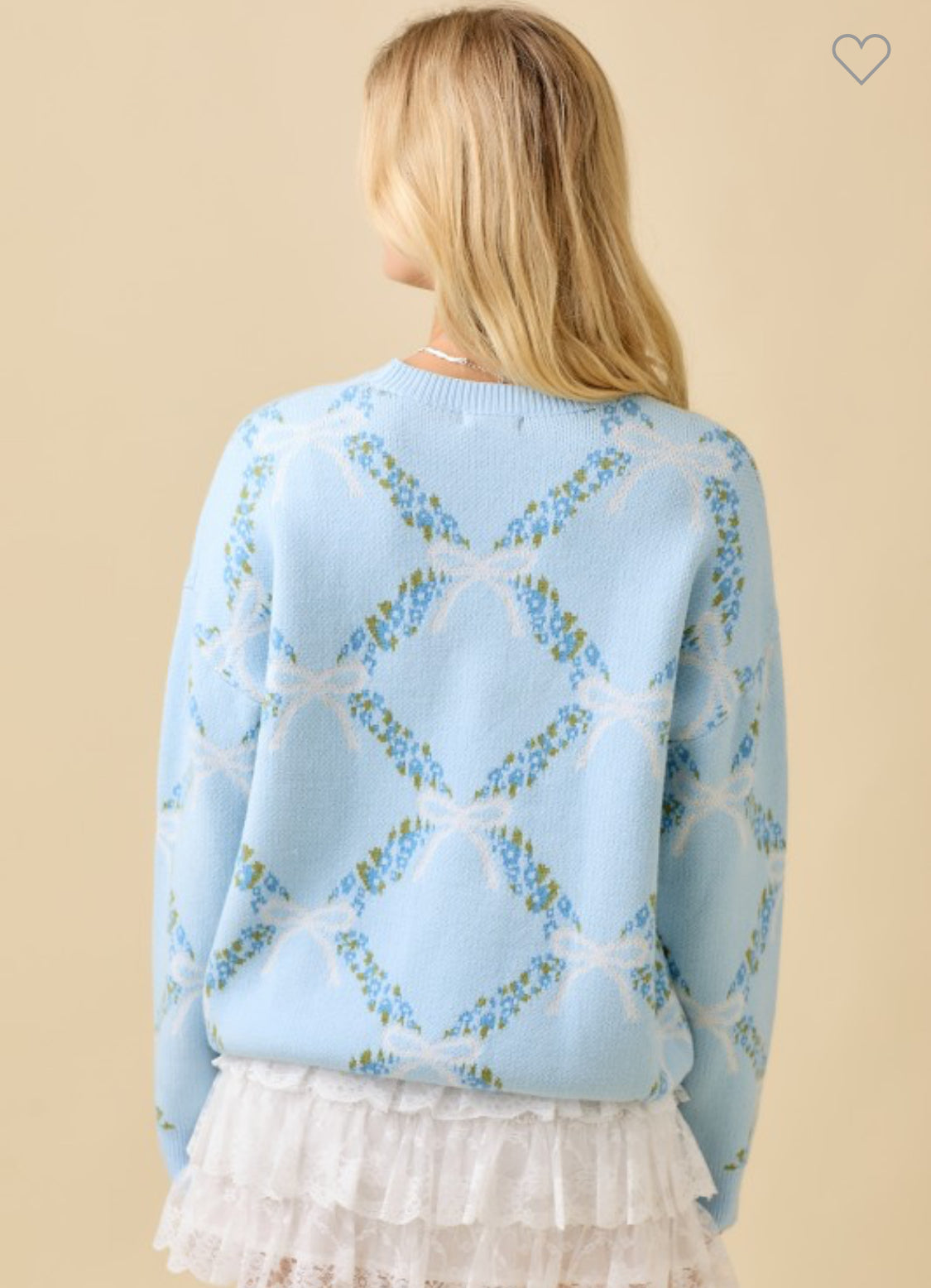 Coquette Ribbon and Floral Sweater