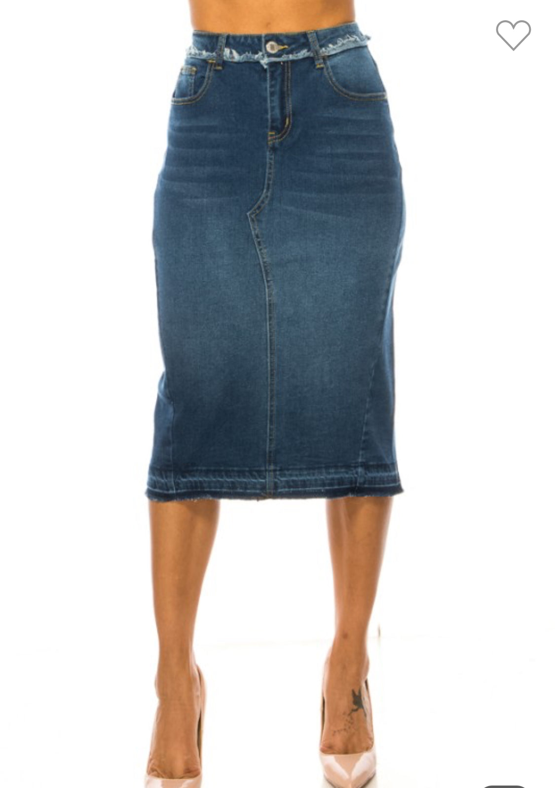 Emma Clair Denim Skirt