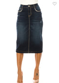 Dazzled in Dark Denim Skirt