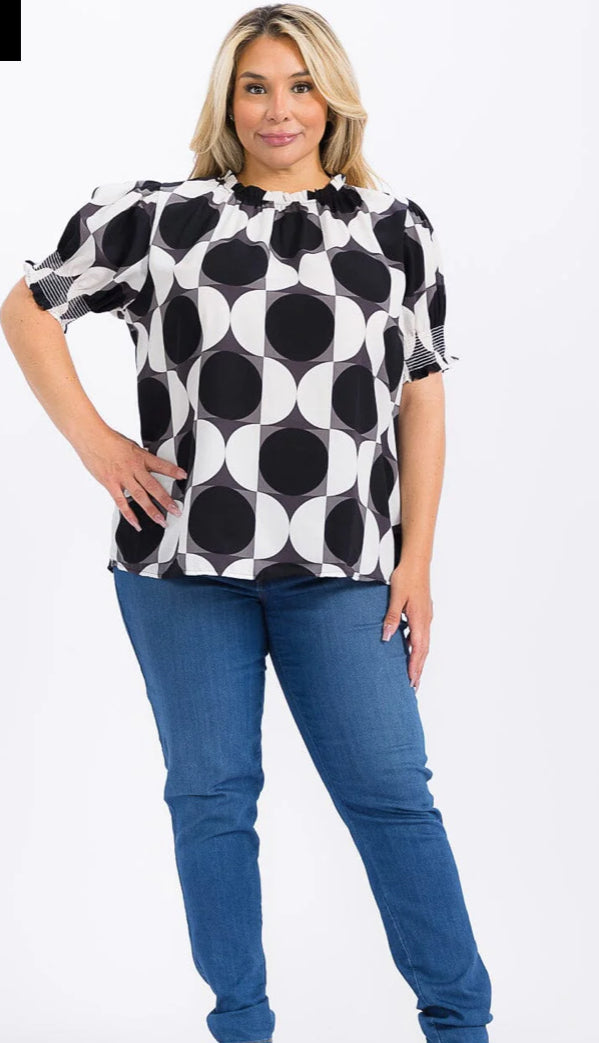 Circle Print Top