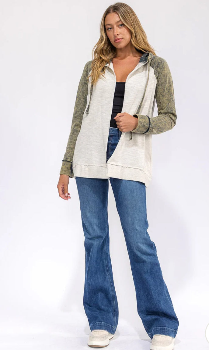 Camo Contrast Hoodie