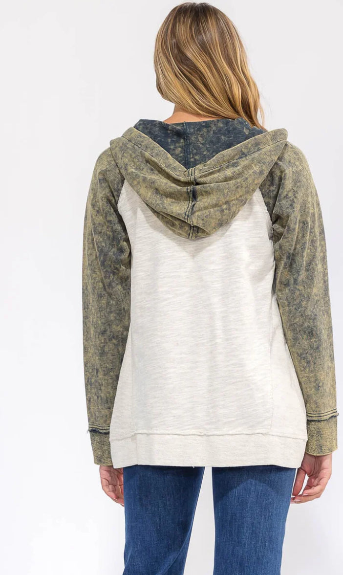 Camo Contrast Hoodie