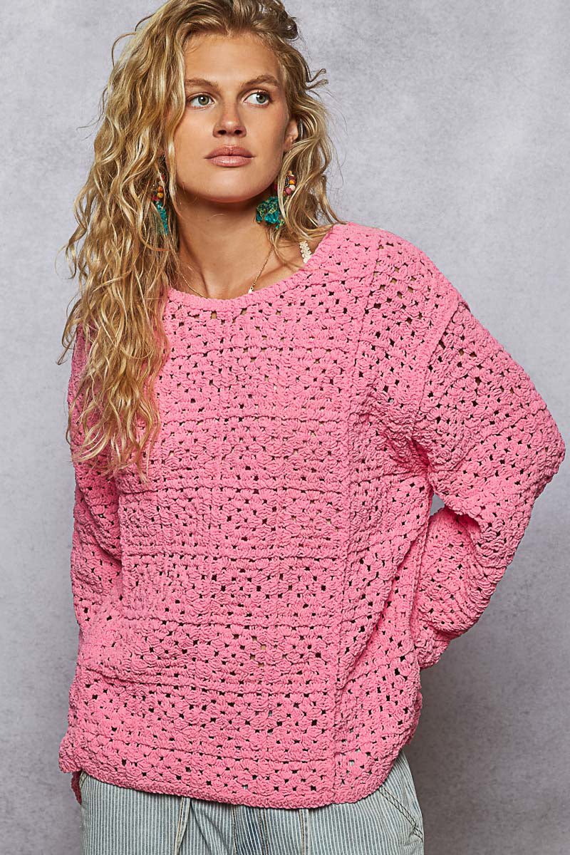 Crossed My Mind Crochet Sweater