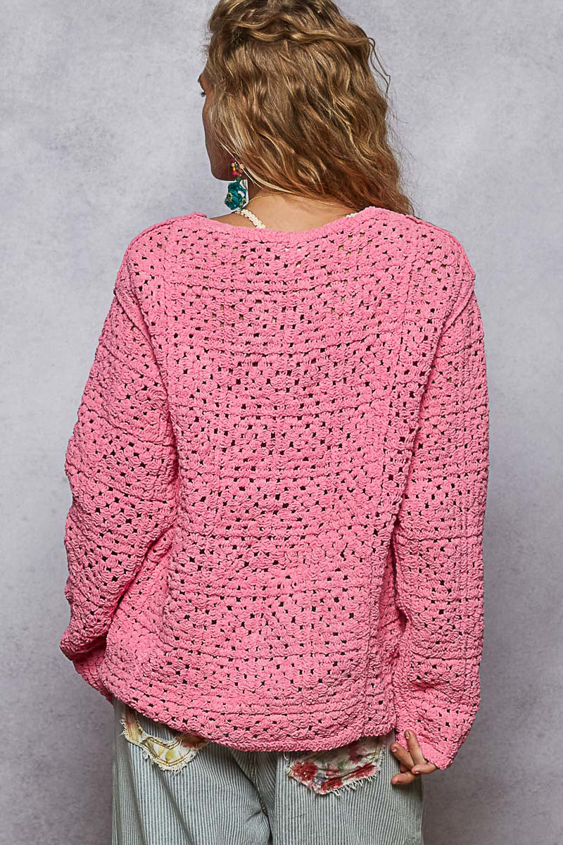 Crossed My Mind Crochet Sweater