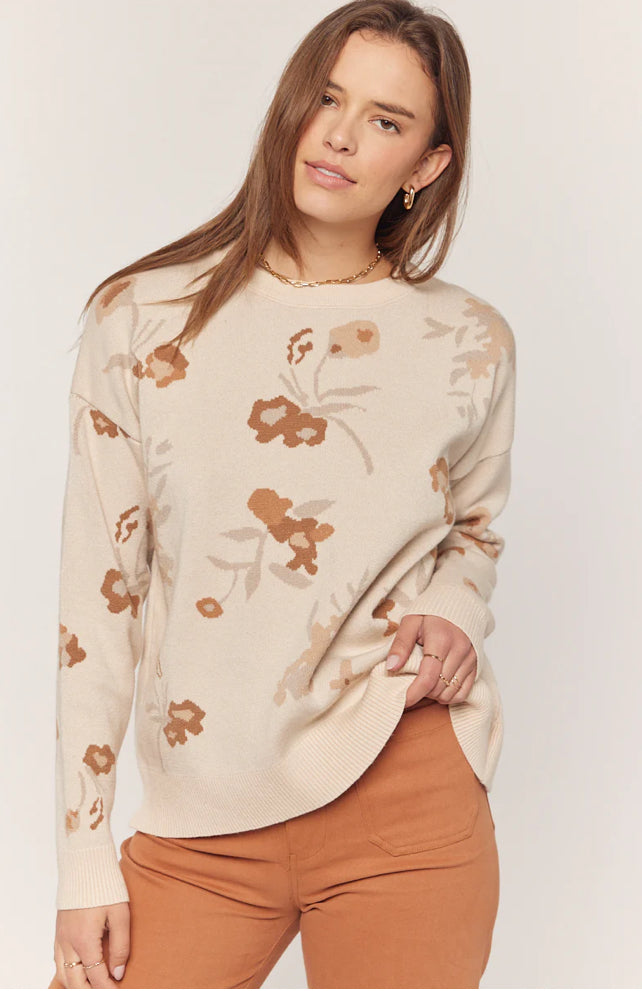 Flower Jacquard Sweater