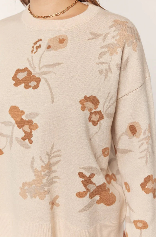 Flower Jacquard Sweater
