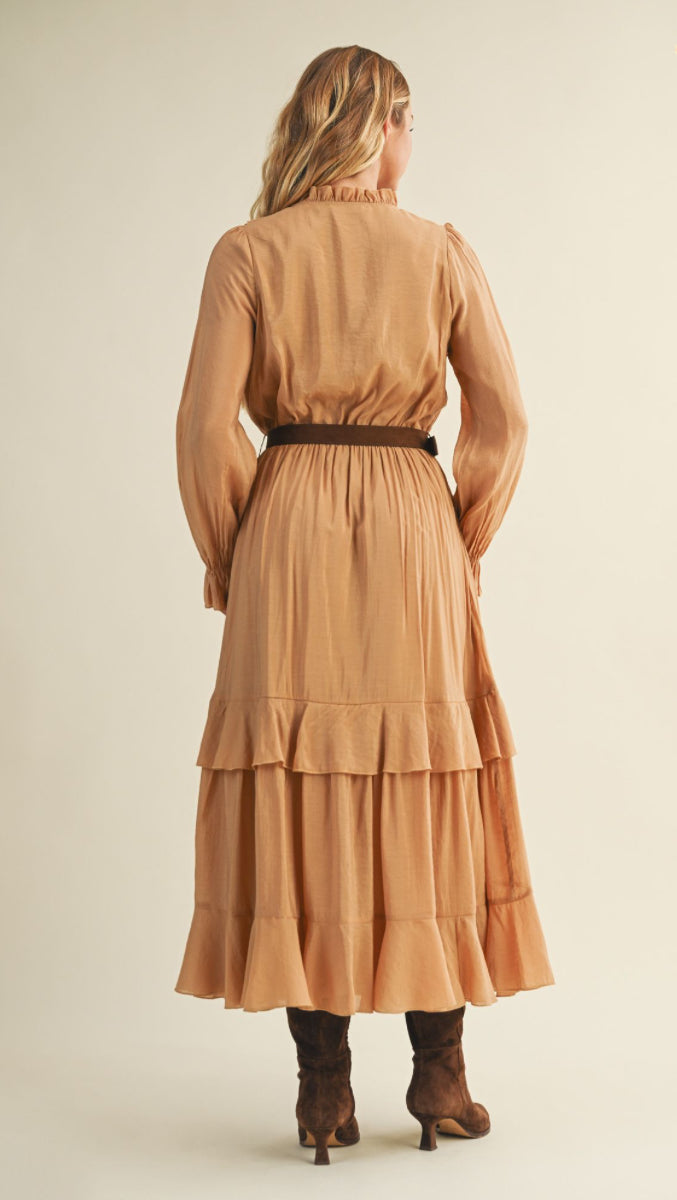Belted Ruffle Dress