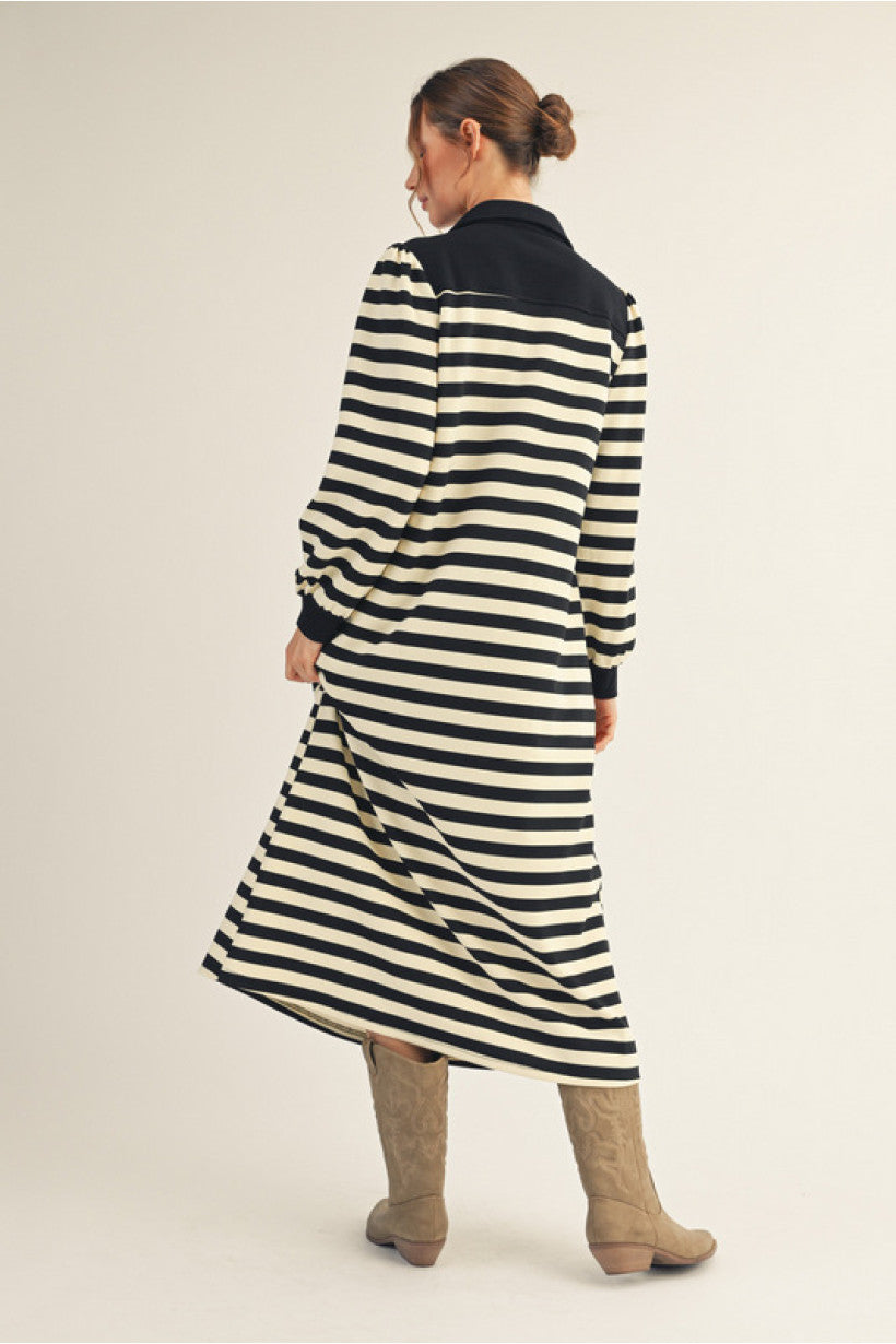 Charming Striped Maxi Dress