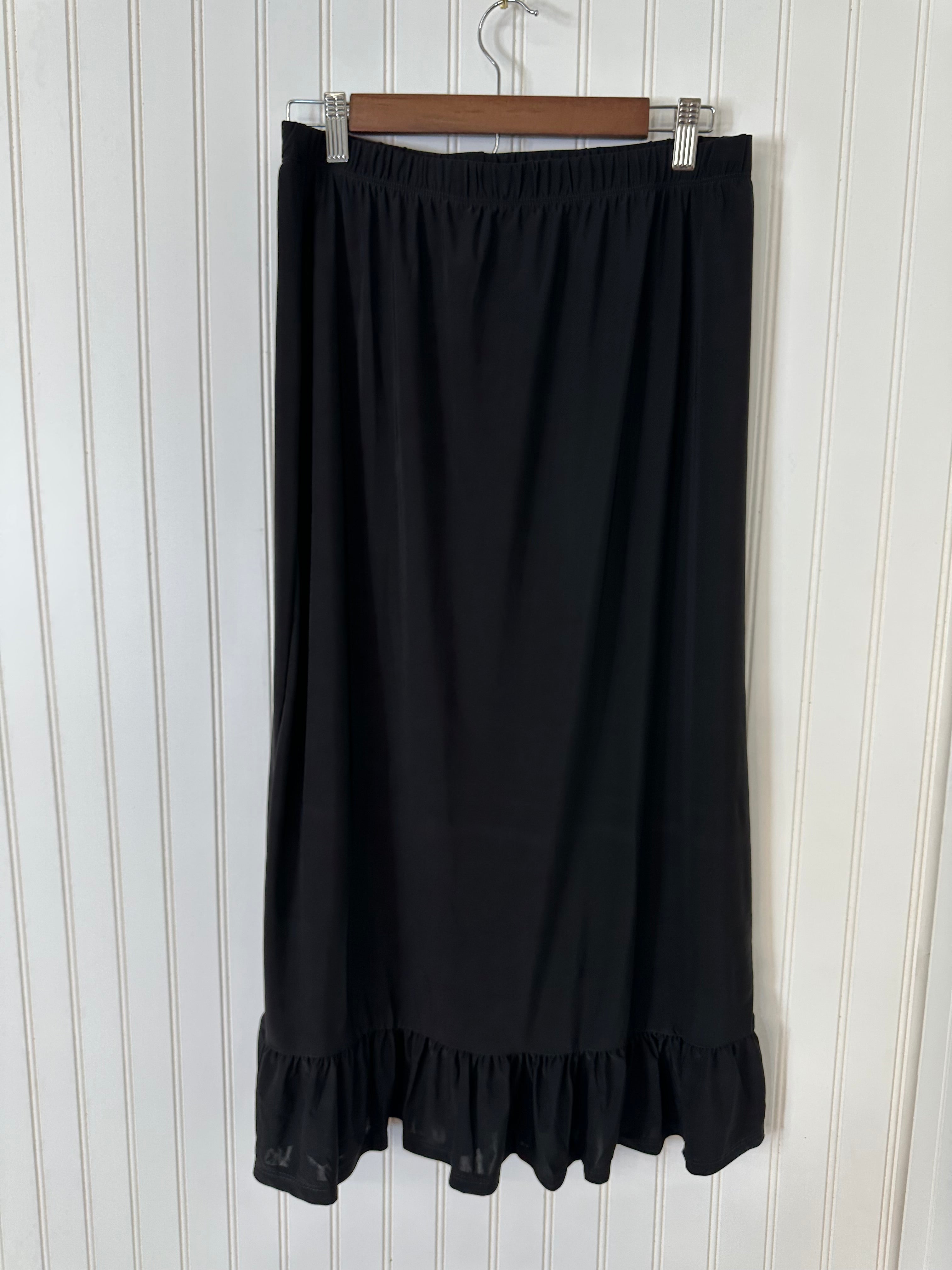 Wrinkle Free Ruffle Hemline Skirt