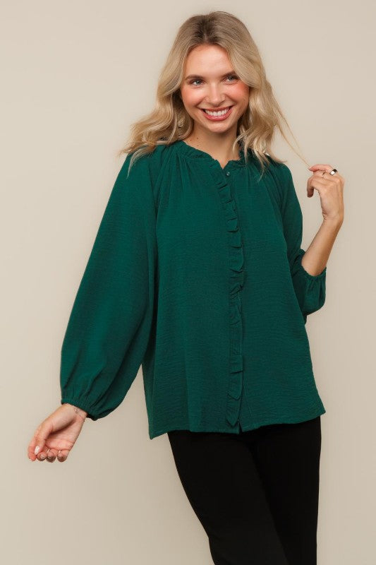 Raglan Long Sleeve Blouse