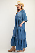Dark Denim Maxi Dress