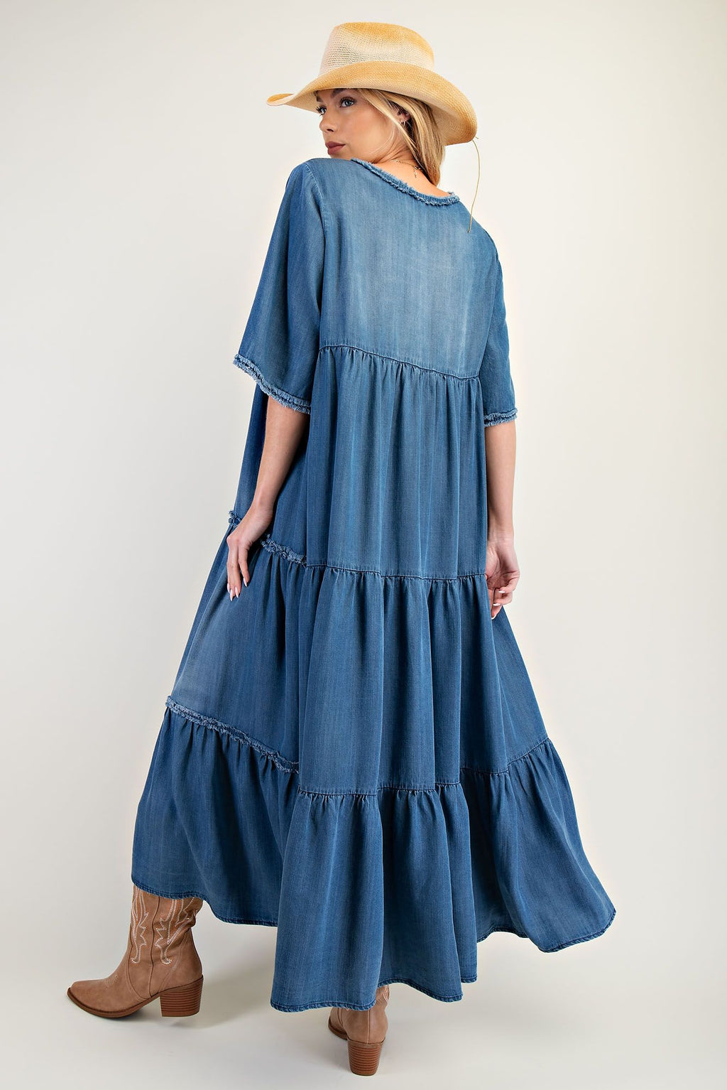 Dark Denim Maxi Dress