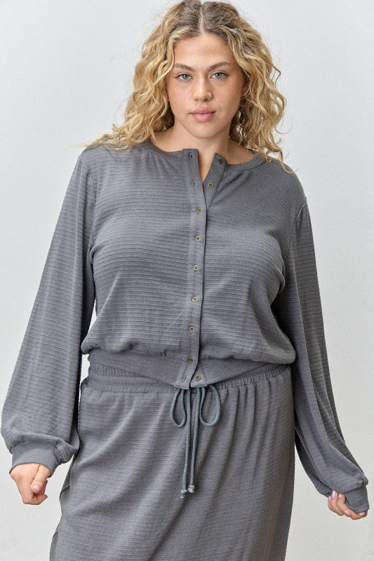 Curvy Striped Cardigan