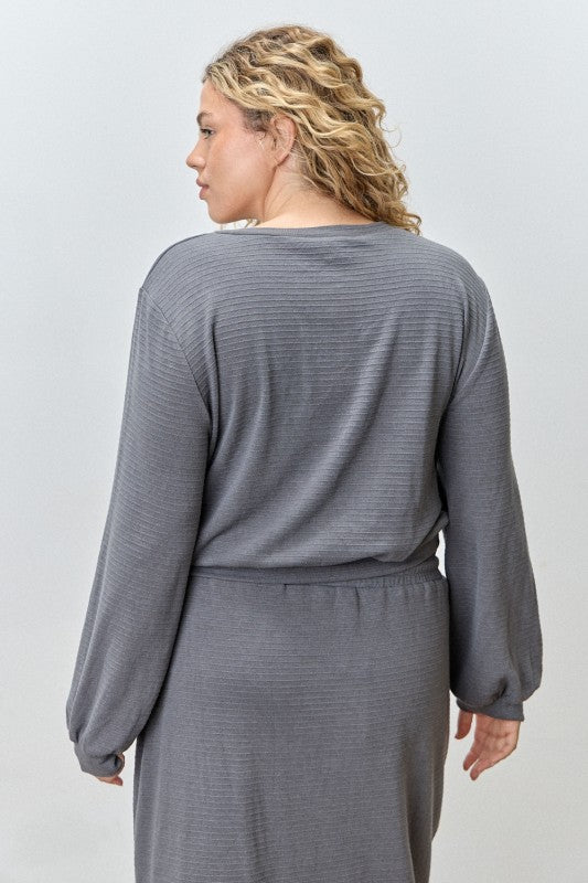 Curvy Striped Cardigan