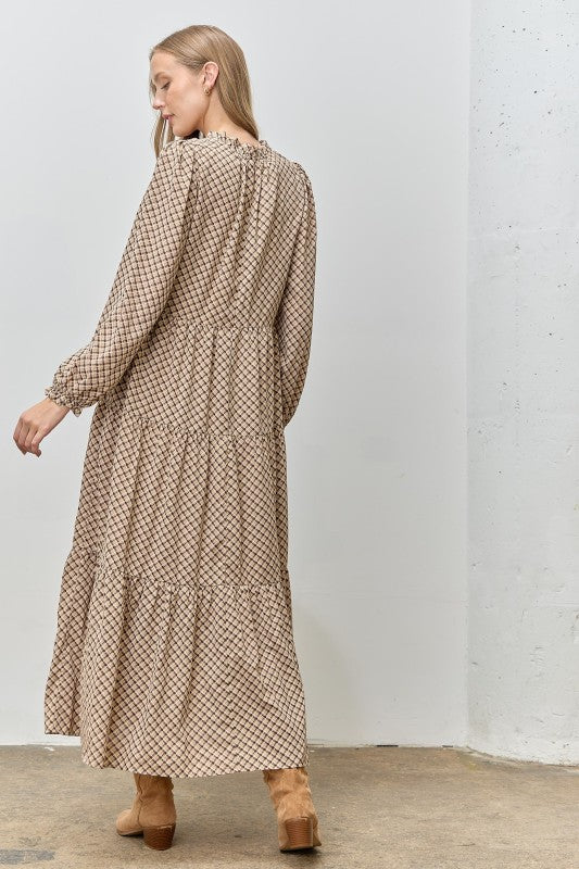 Giving Thanks in Plaid Maxi Dress