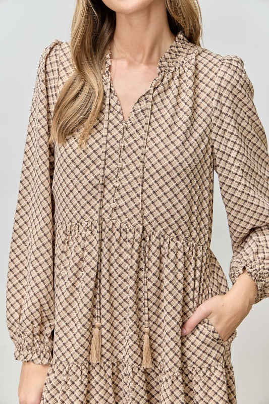 Giving Thanks in Plaid Maxi Dress