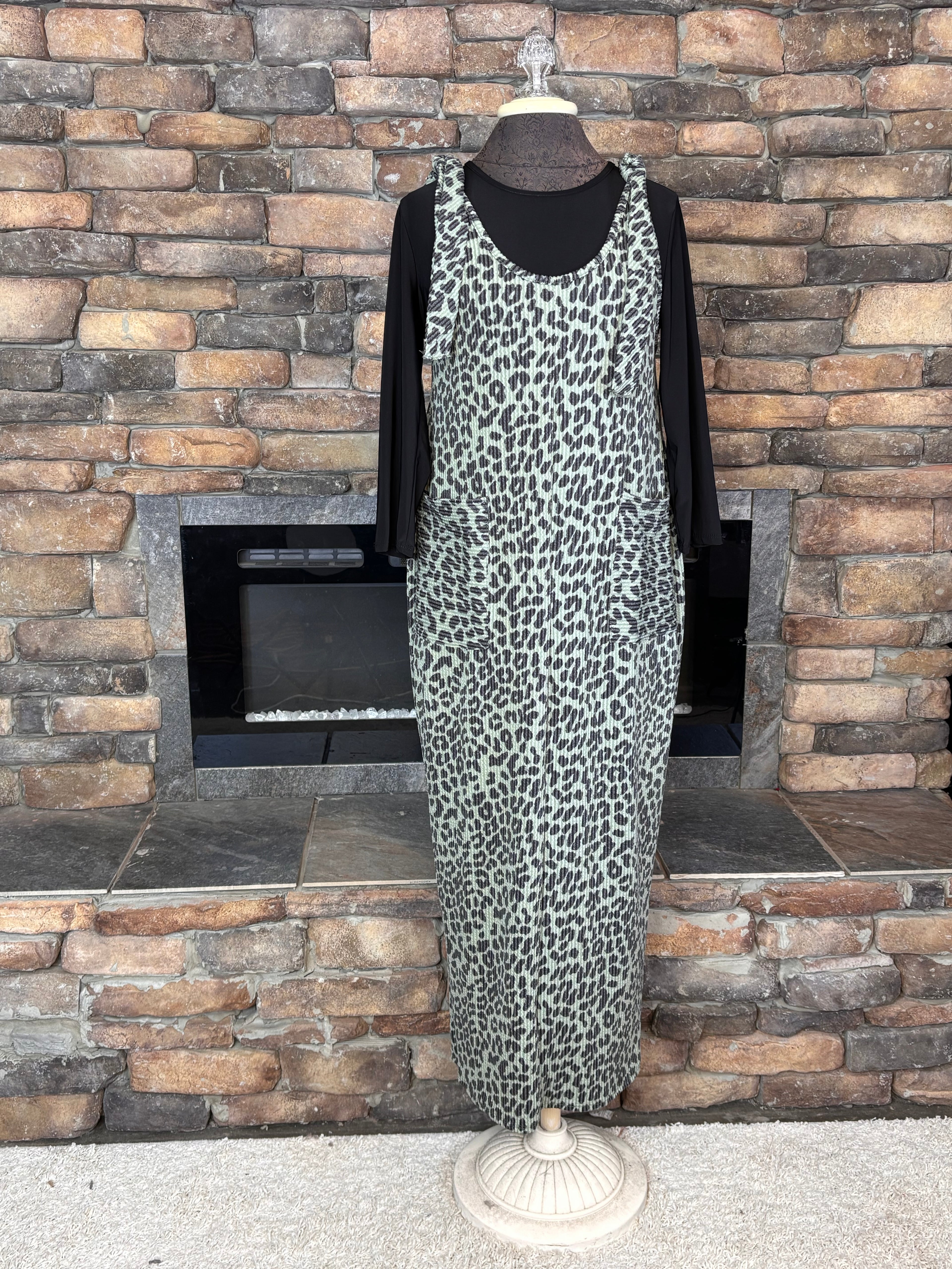 Cheetah Print Ribbed Jumper