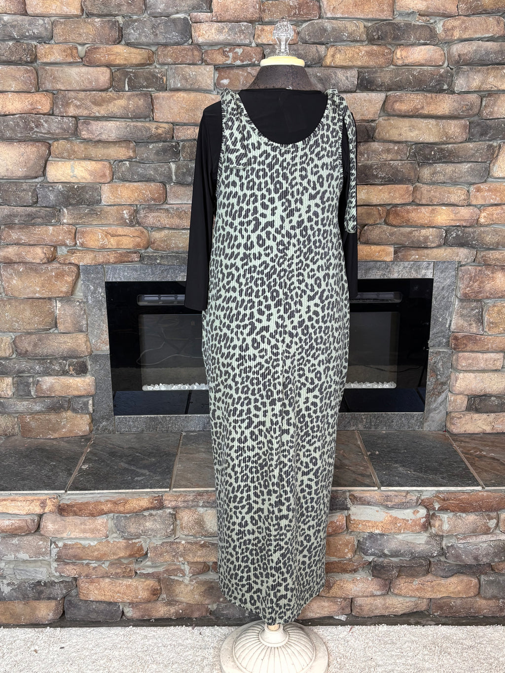 Cheetah Print Ribbed Jumper