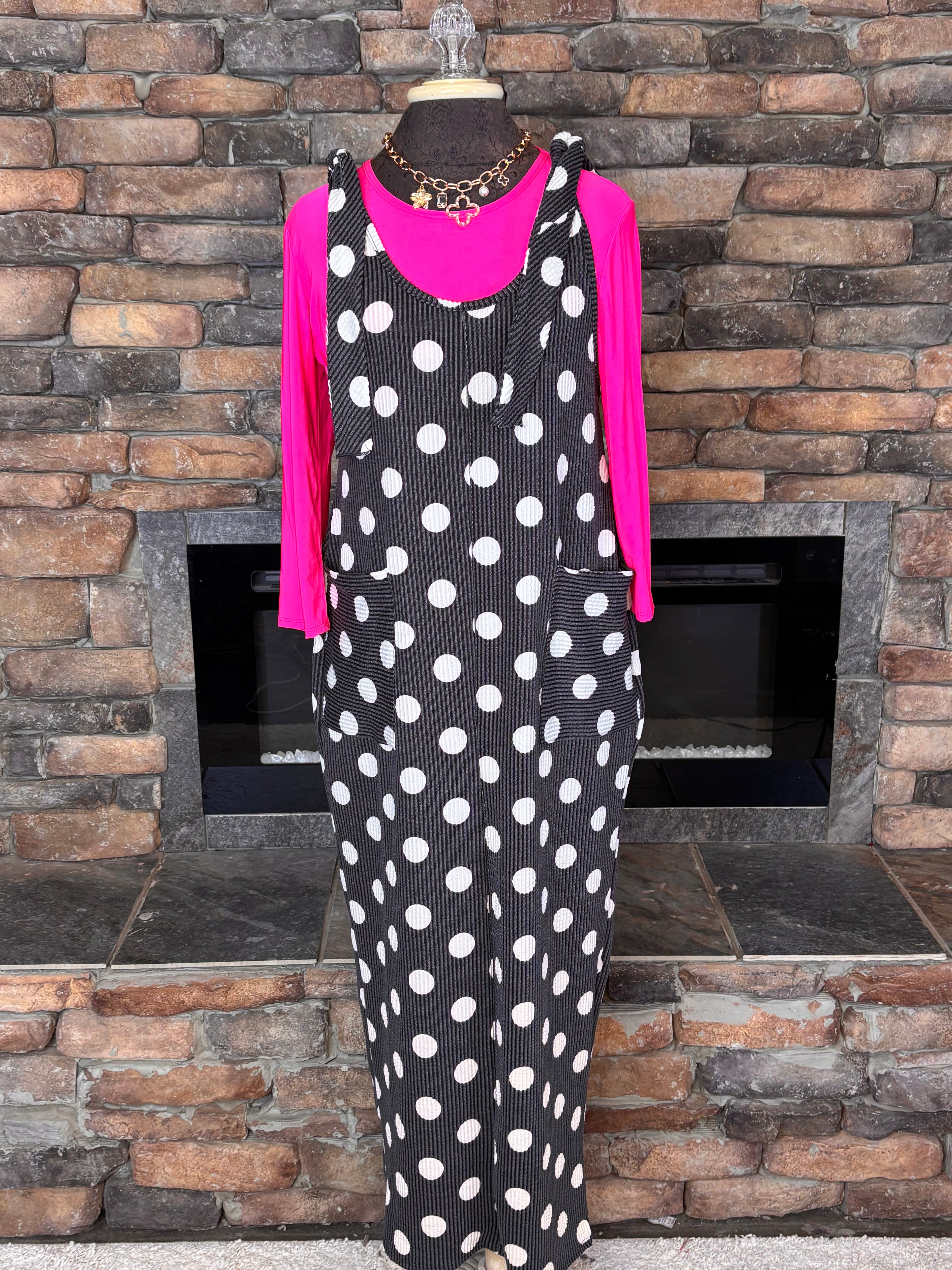 Polka Dot Ribbed Jumper