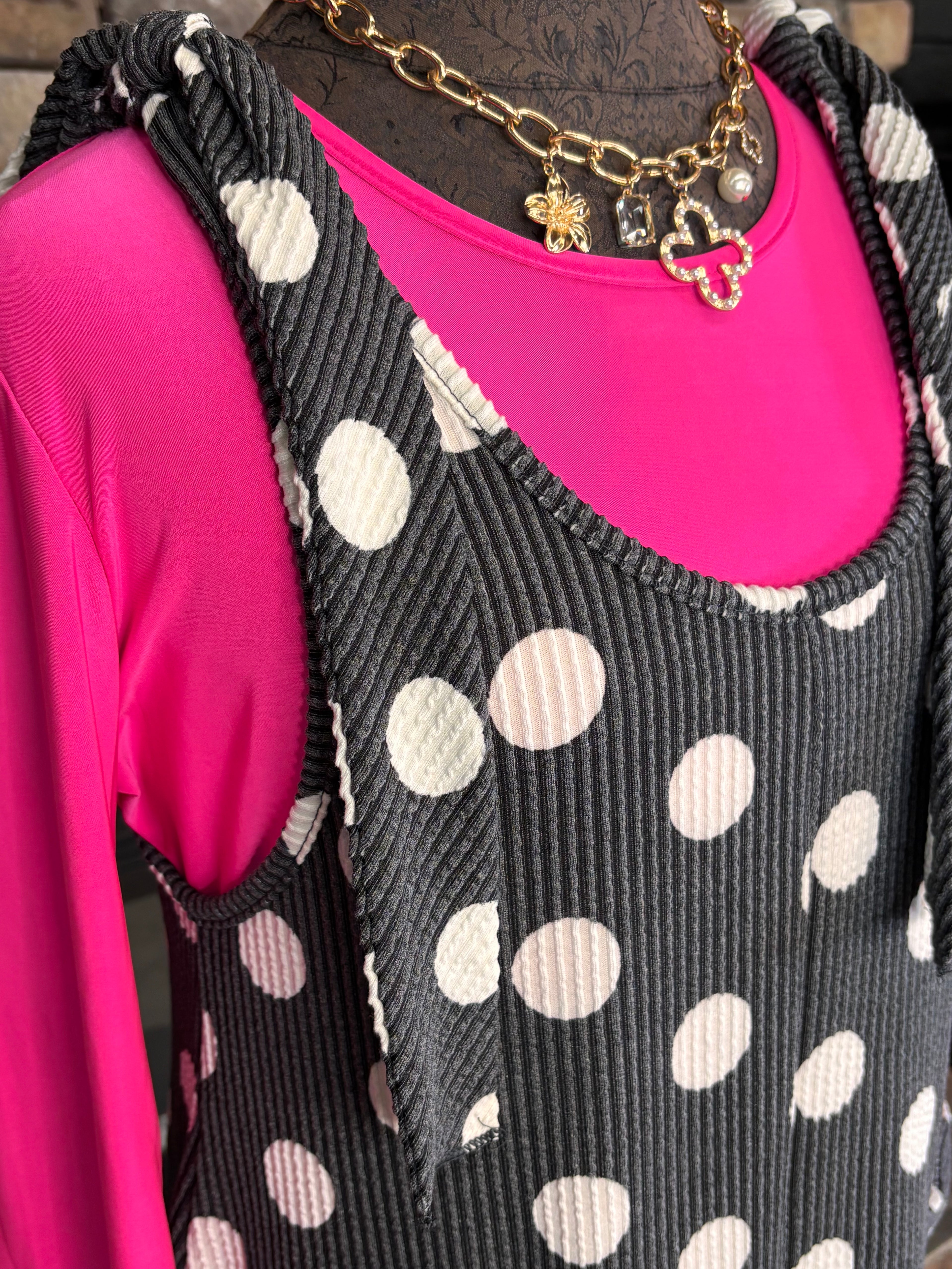 Polka Dot Ribbed Jumper