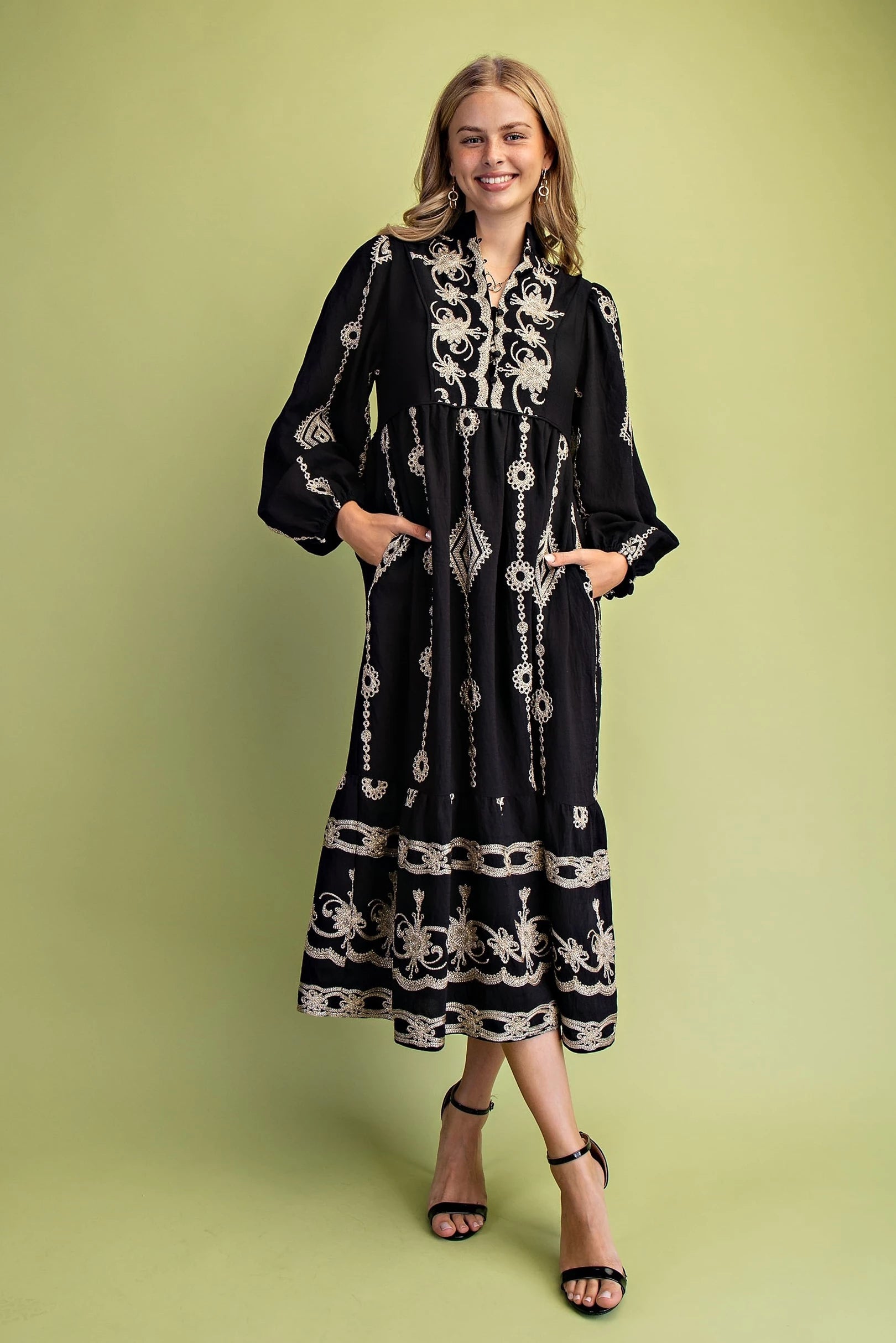 Embellished Midi Dress