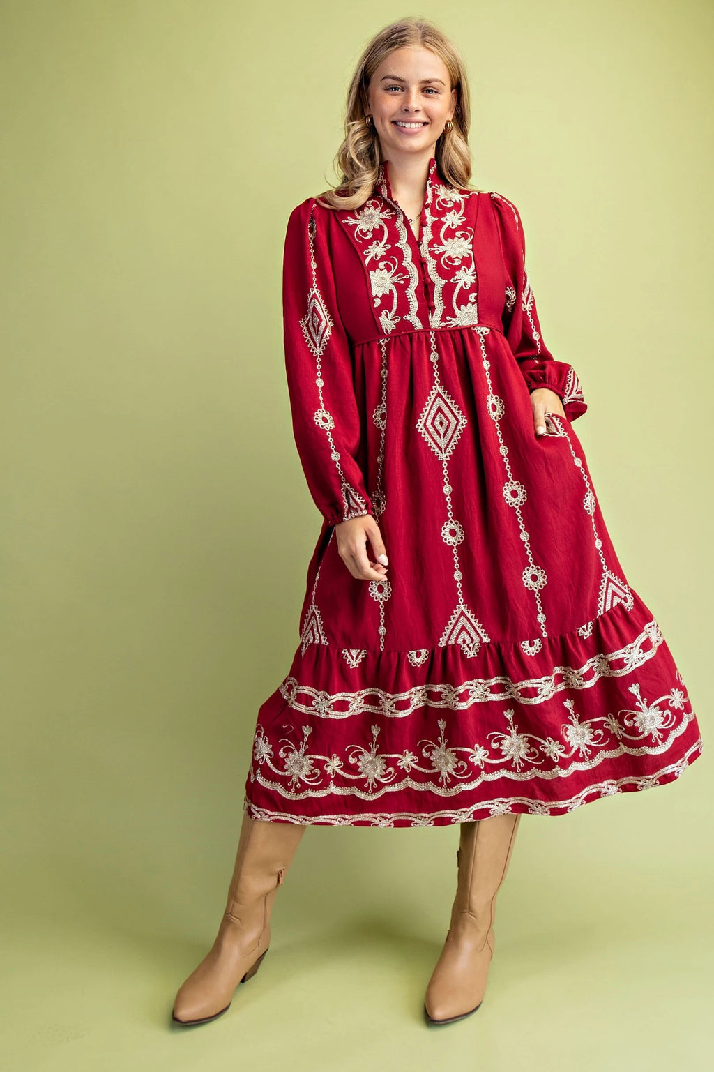 Embellished Midi Dress