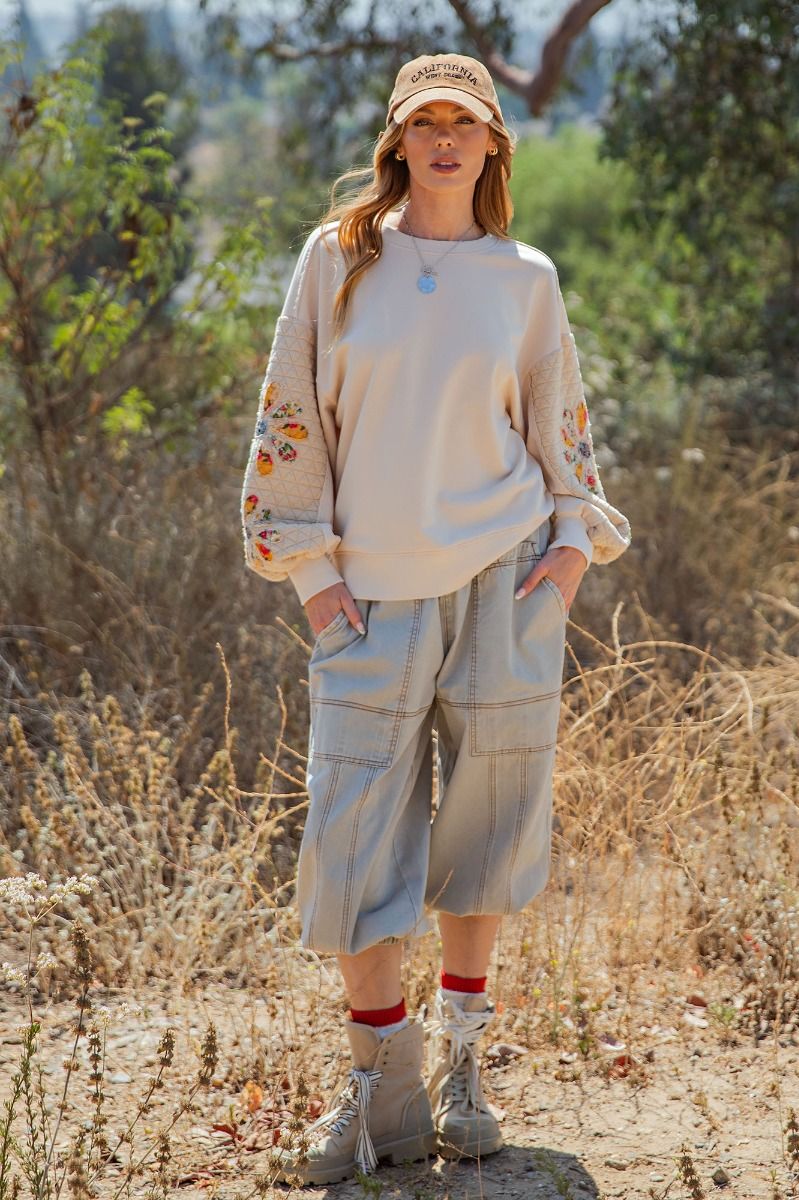 Easel Quilted Sleeve Top