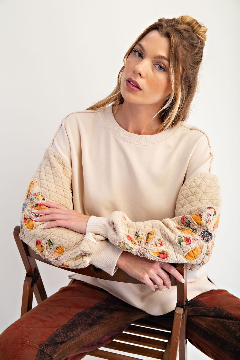 Easel Quilted Sleeve Top