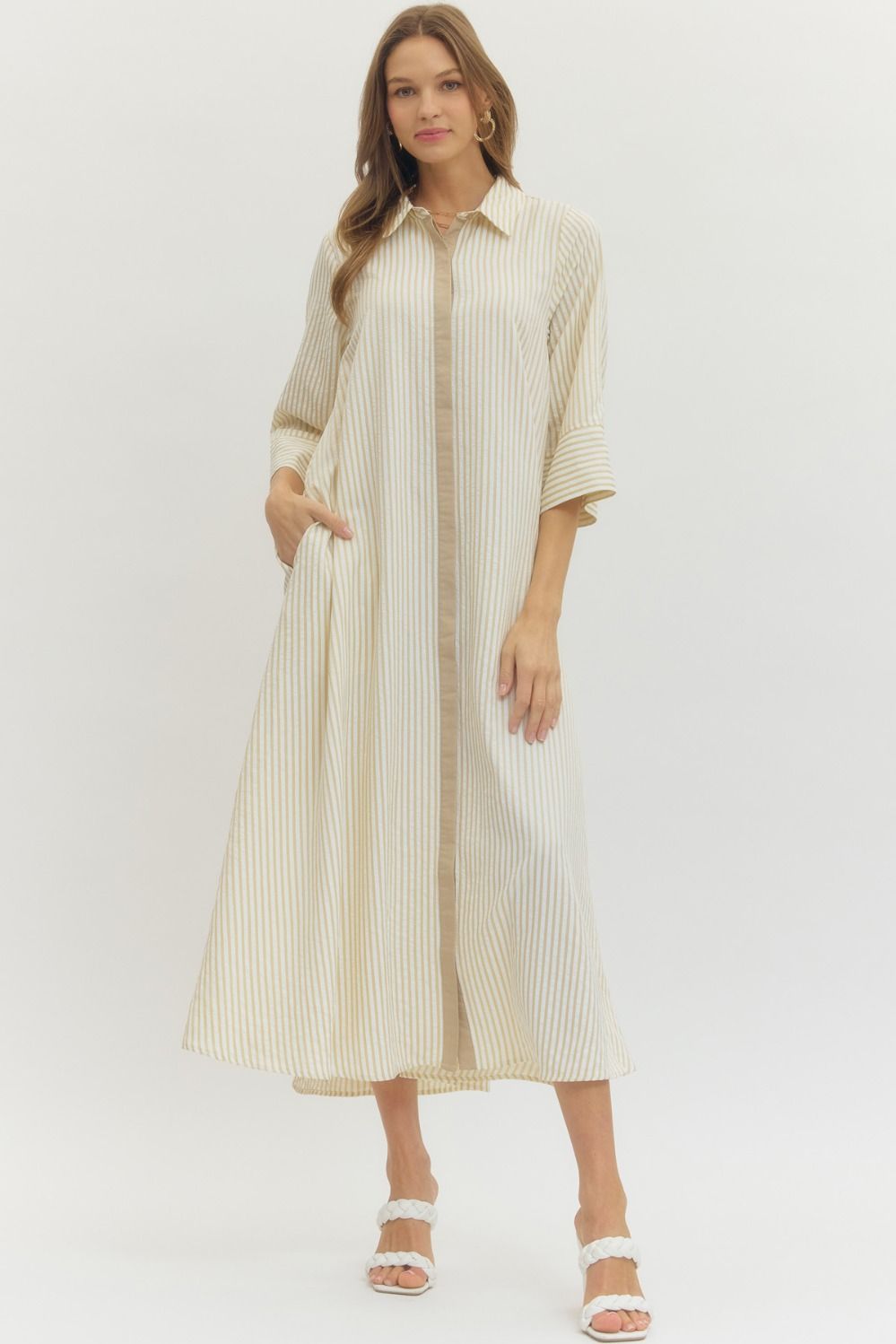Entro Free Flowing Striped Dress