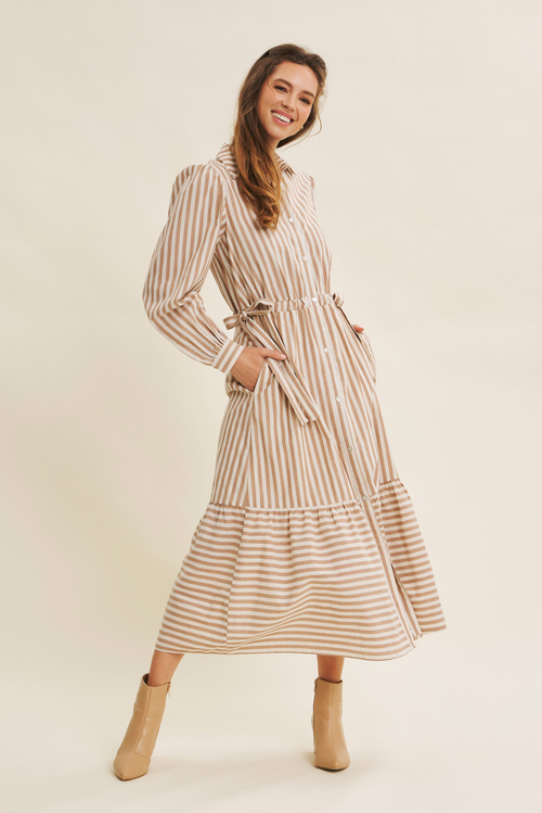 Toasty Striped Dress