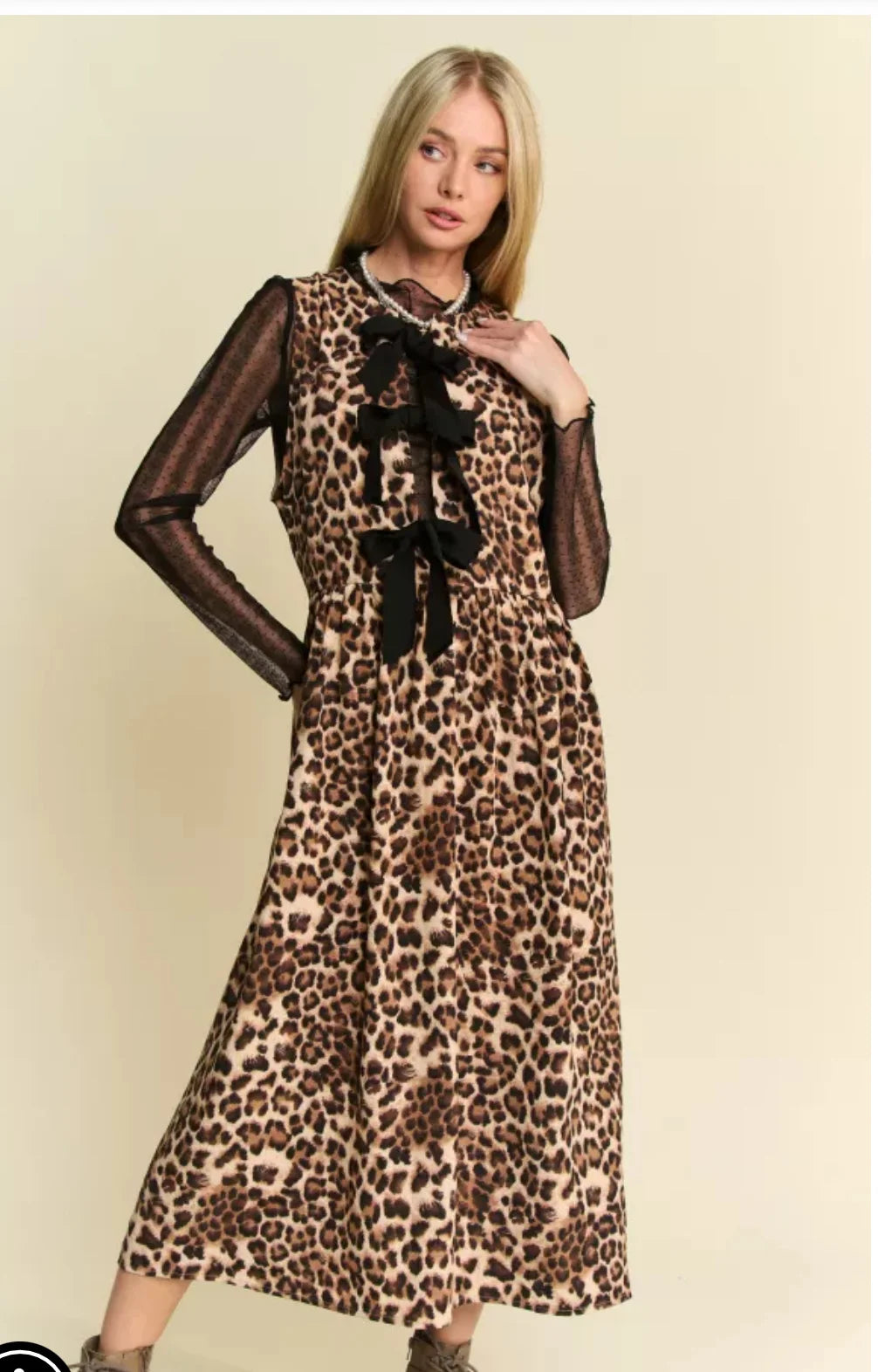 Sleeveless Leopard Print Dress