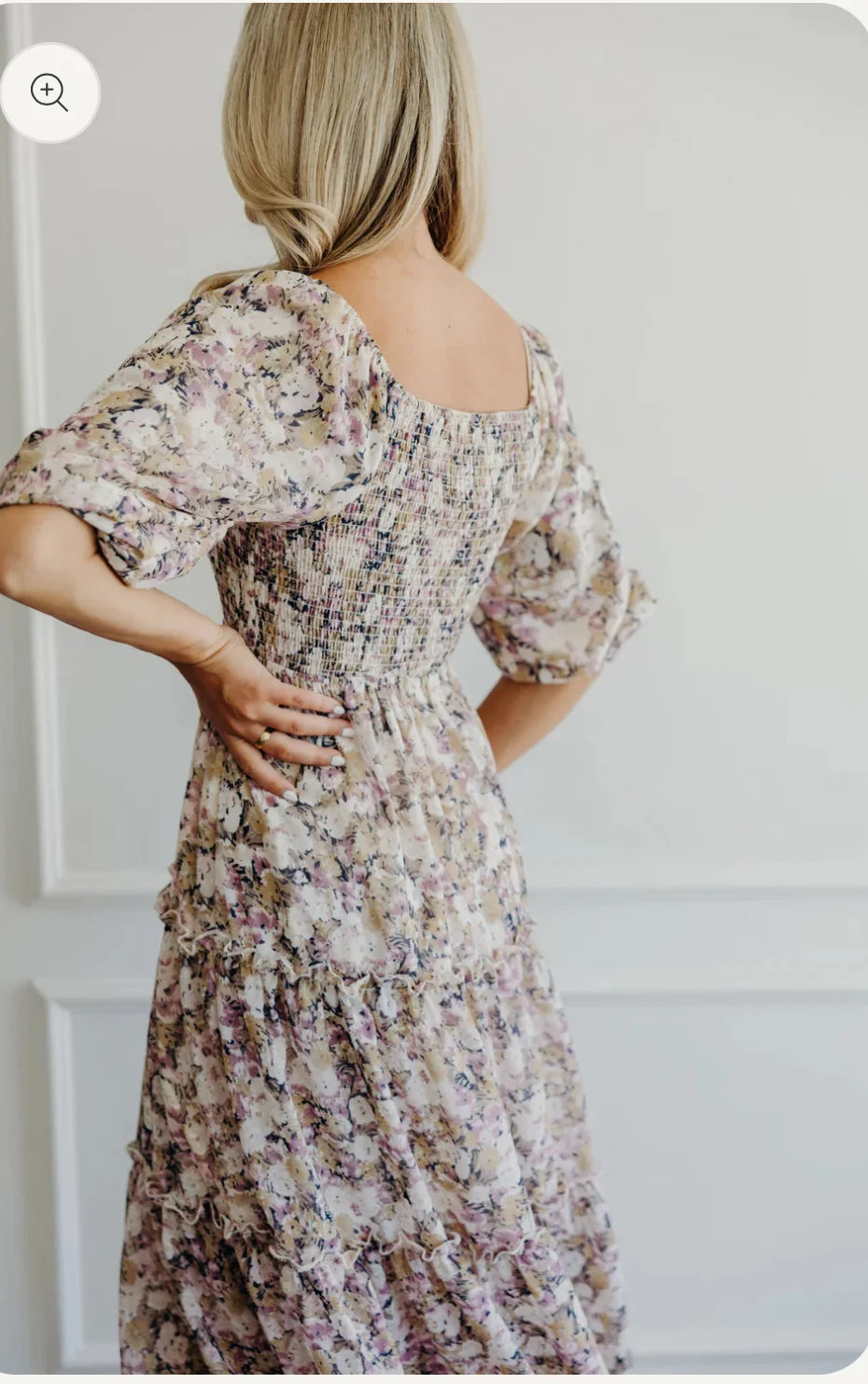 The Greta in Lavender Lotus Dress